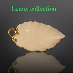 Lenox Gold Trim Leaf Dish